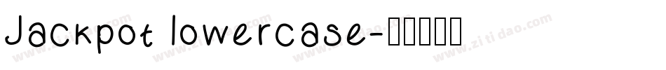 Jackpot Lowercase字体转换